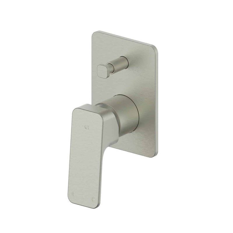 Greens Swept Shower/Bath Diverter Mixer Brushed Nickel