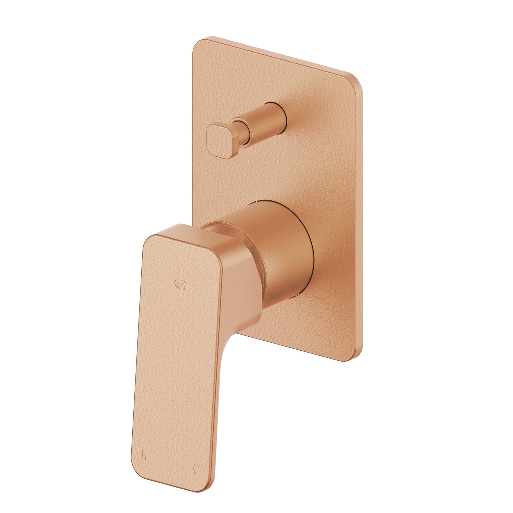 Greens Swept Shower/Bath Diverter Mixer Brushed Copper