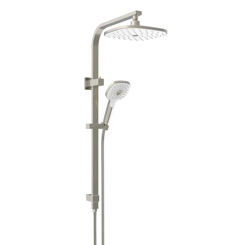 Greens Corban Twin Rail Shower Brushed Nickel