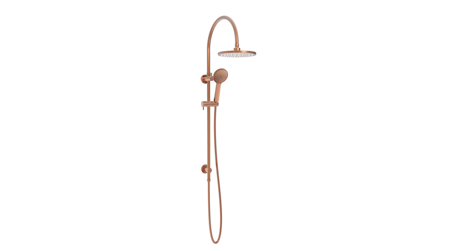 ADP Soul Classic Gooseneck Shower Set Brushed Copper
