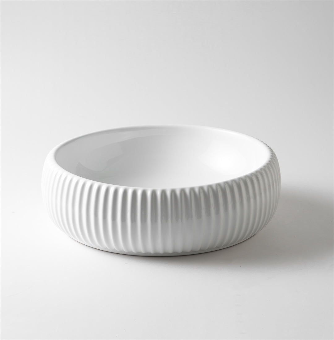 Ovia Alexa Fluted Groove 420mm Gloss White Basin