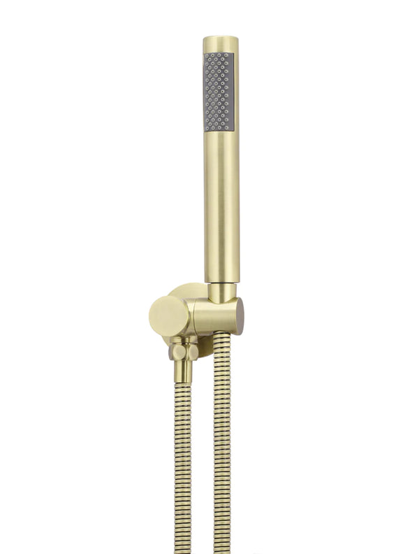Ovia Brushed Gold Milan Slim Microphone Hand Shower on Swivel Bracket Single Function