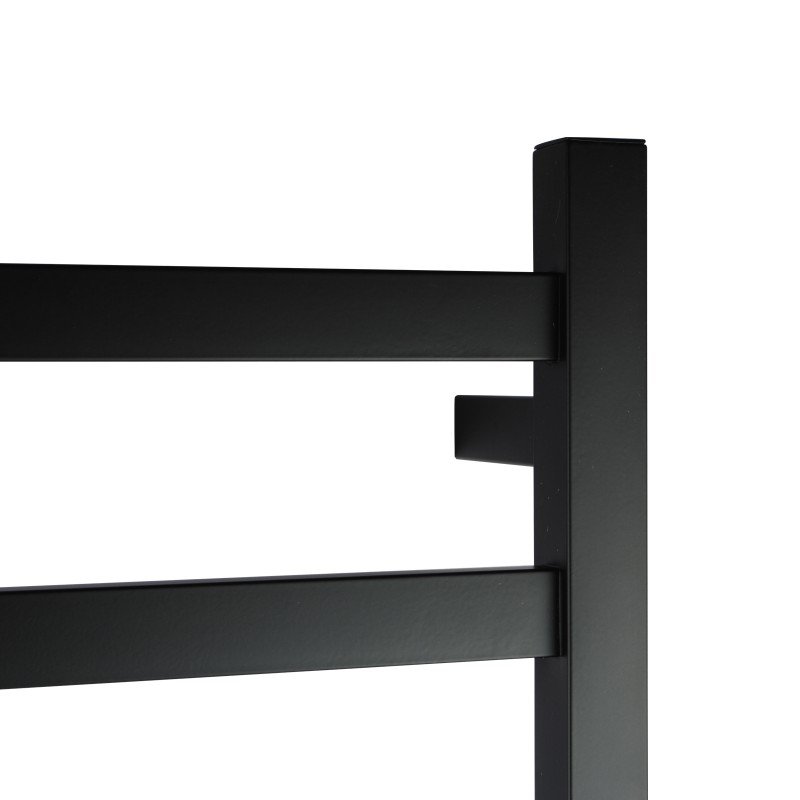 912x620x120mm Nero Black Electric Heated Towel Rack 8 Bars