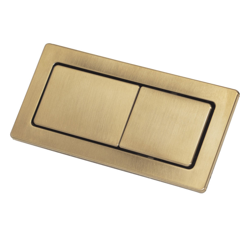Rectangular Urban Brass Flush Buttons