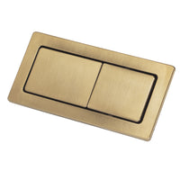 Fienza Rectangular Flush Buttons - Brushed Gold (Urban Brass)