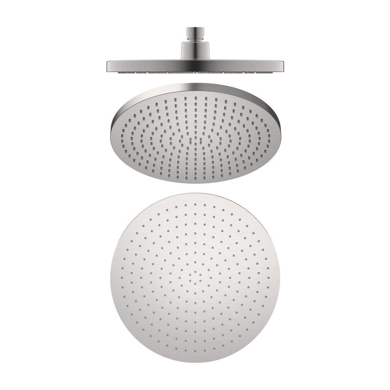 Nero Opal Air Shower Head 230mm Round Brushed Nickel