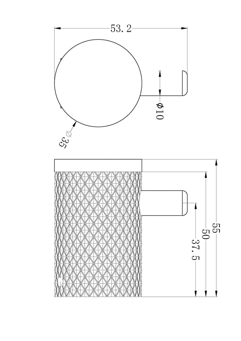 Nero Opal Brushed Bronze Robe Hook