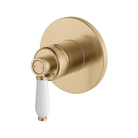 Fienza Eleanor Wall Mixer, Urban Brass / Ceramic