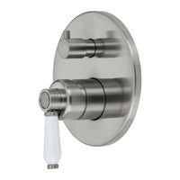 Fienza Eleanor Wall Mixer Diverter - Brushed Nickel/Ceramic