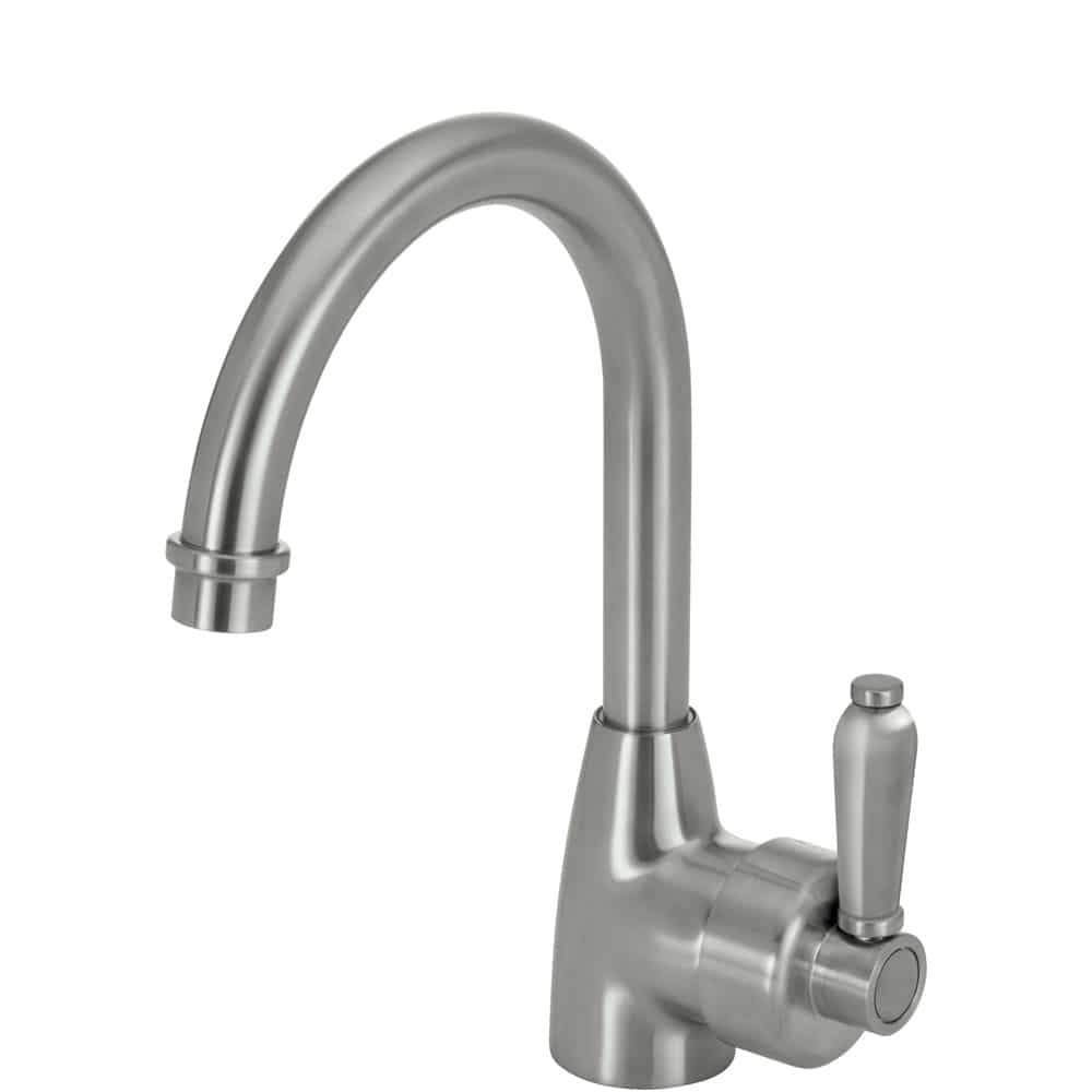 Fienza Eleanor Gooseneck Basin Mixer - Brushed Nickel