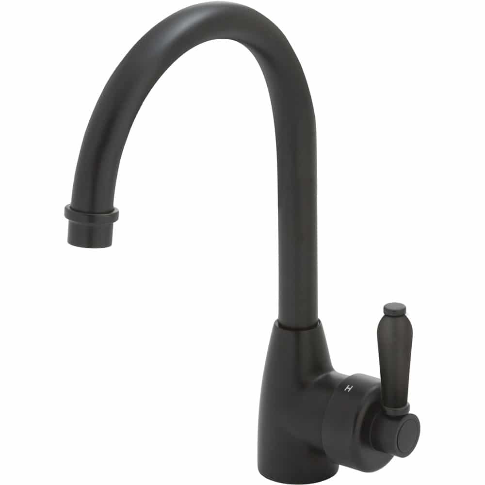 Fienza Eleanor Gooseneck Sink Mixer - Matte Black