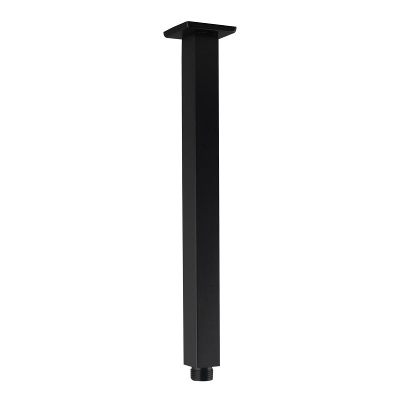 Aquaperla Square Black Ceiling Shower Arm 300mm