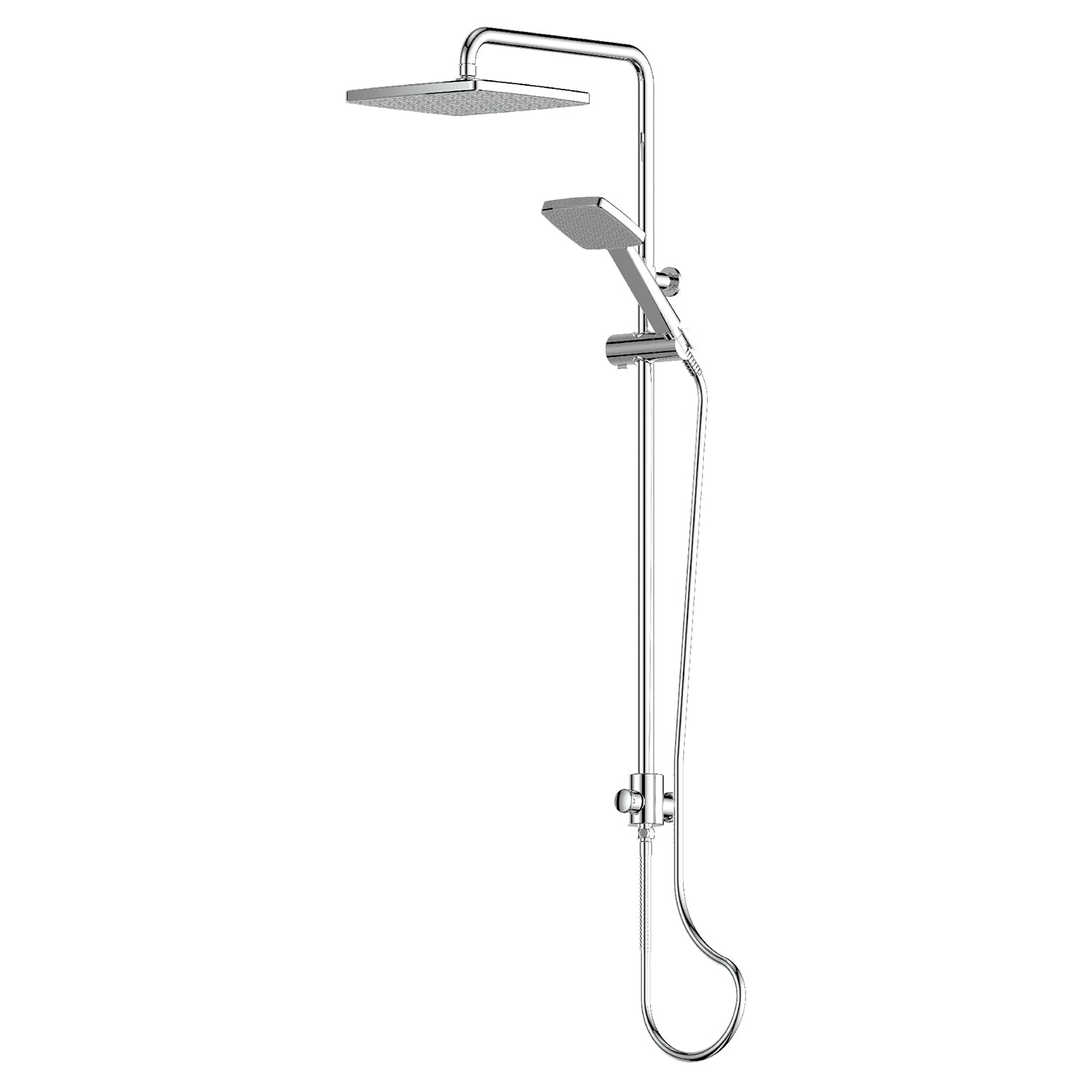 Greens Glide Syntra RainBoost® Twin Rail Shower Chrome