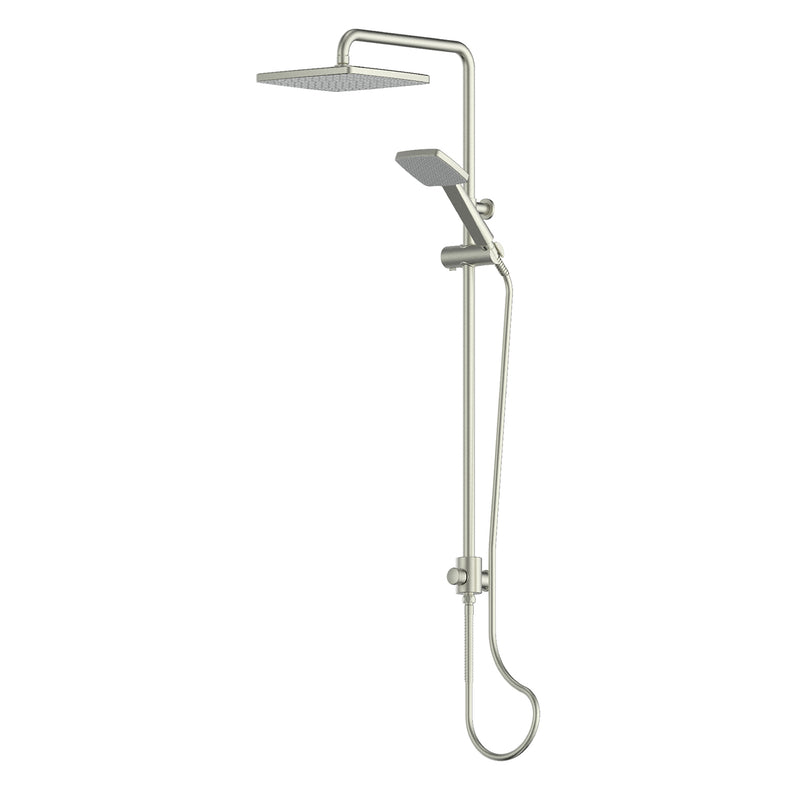 Greens Glide Syntra RainBoost® Twin Rail Shower Brushed Nickel