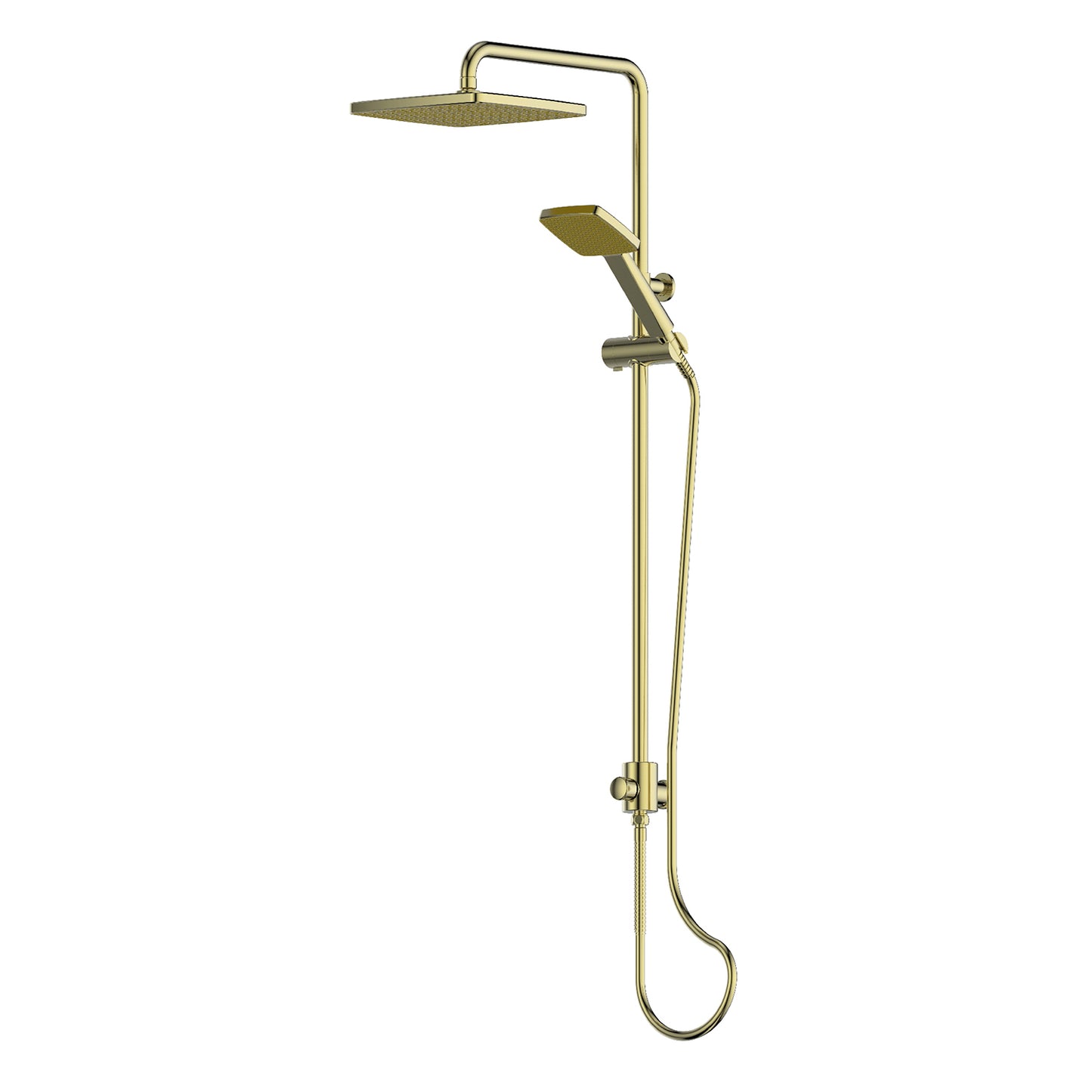 Greens Glide Syntra RainBoost® Twin Rail Shower Brushed Brass