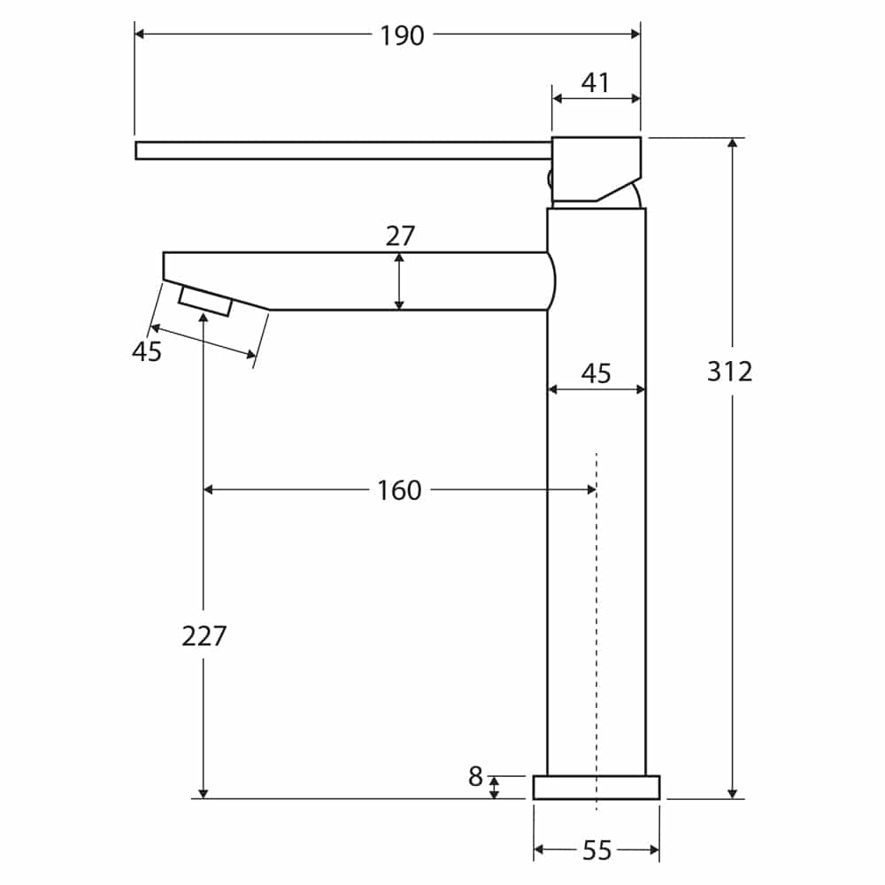 FIENZA ISABELLA CARE Tall Basin Mixer