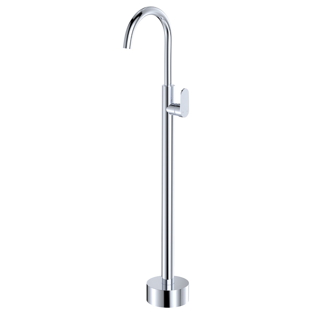Fienza Empire Slim Floor Mounted Bath Mixer Chrome