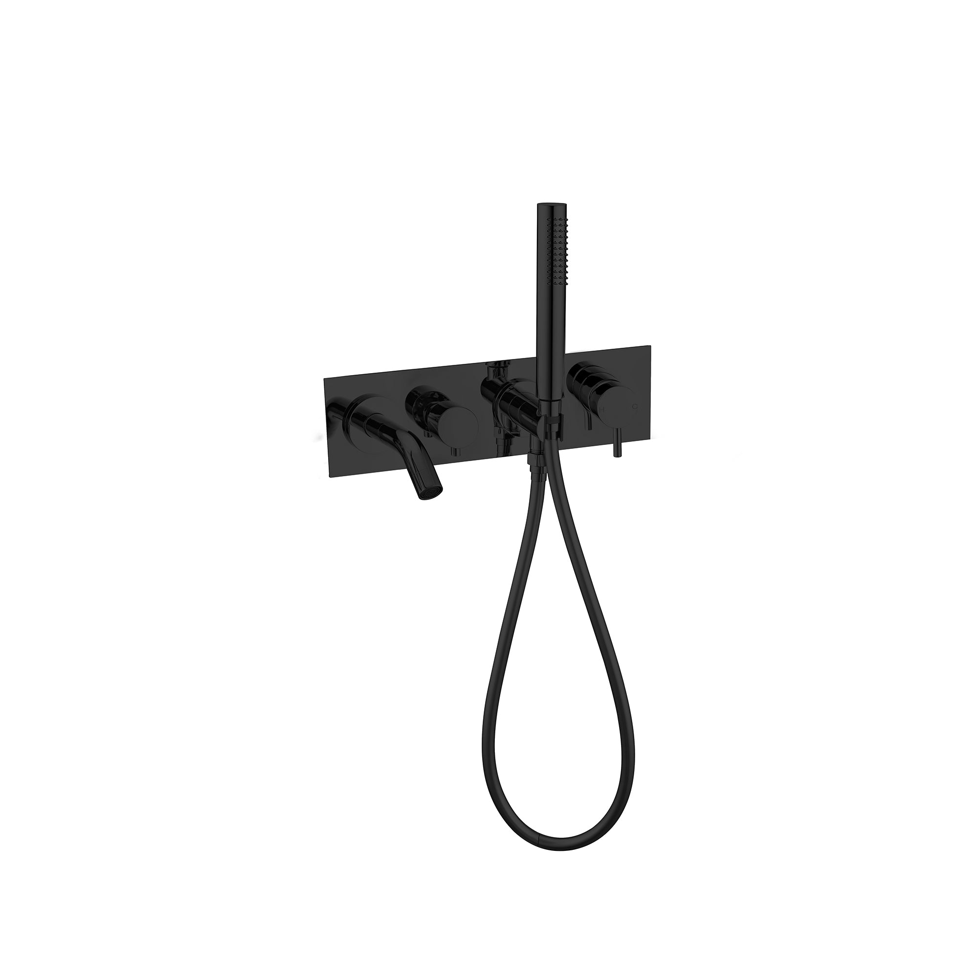 Nero Mecca Wall Mounted Bath Mixer with Hand Shower Matte Black