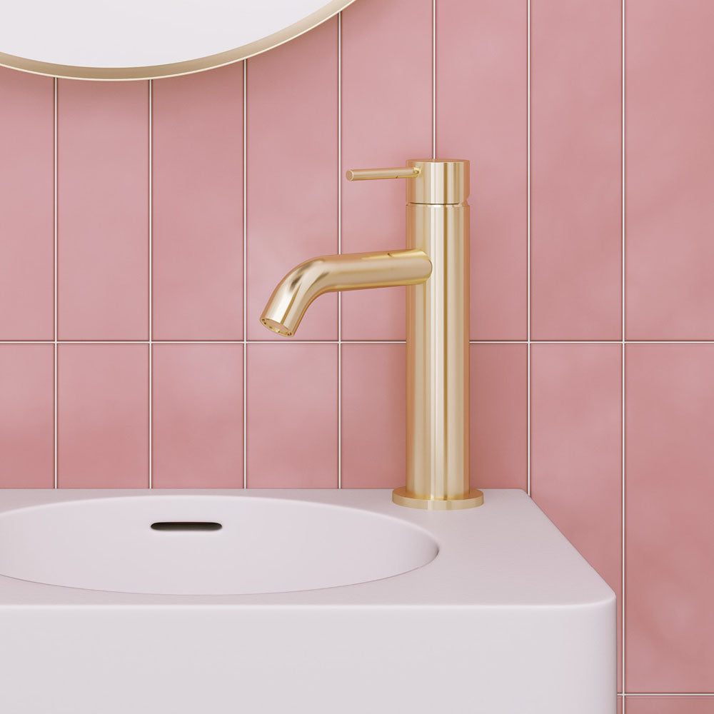 Fienza Kaya Basin Mixer Urban Brass Brushed Gold