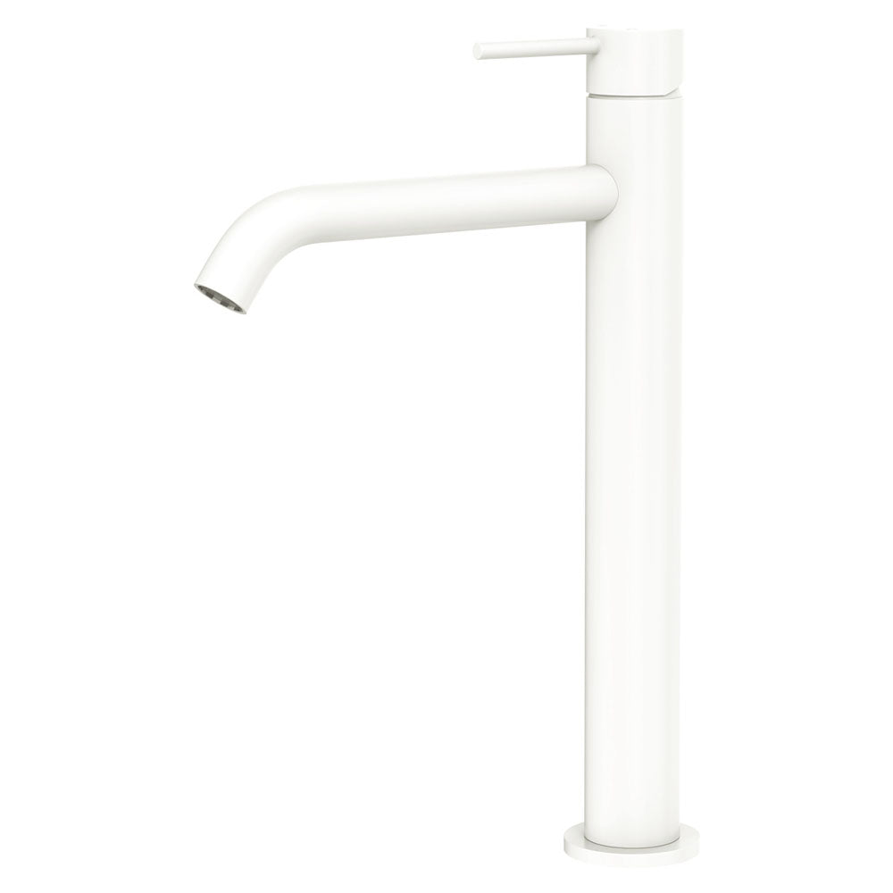 Fienza Kaya Tall Basin Mixer, Matte White