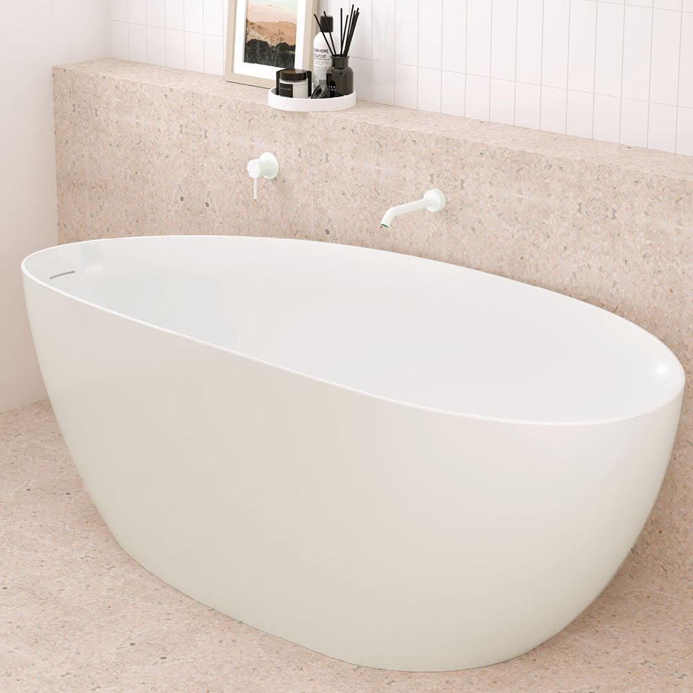 Fienza Kaya Basin/Bath Outlet, 180mm, Matte White — image 2