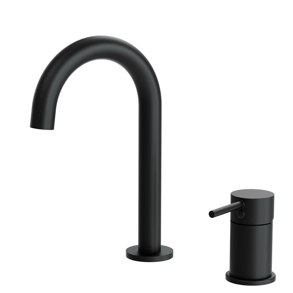 Fienza KAYA Hob Mounted Sink Mixer Set Matte Black