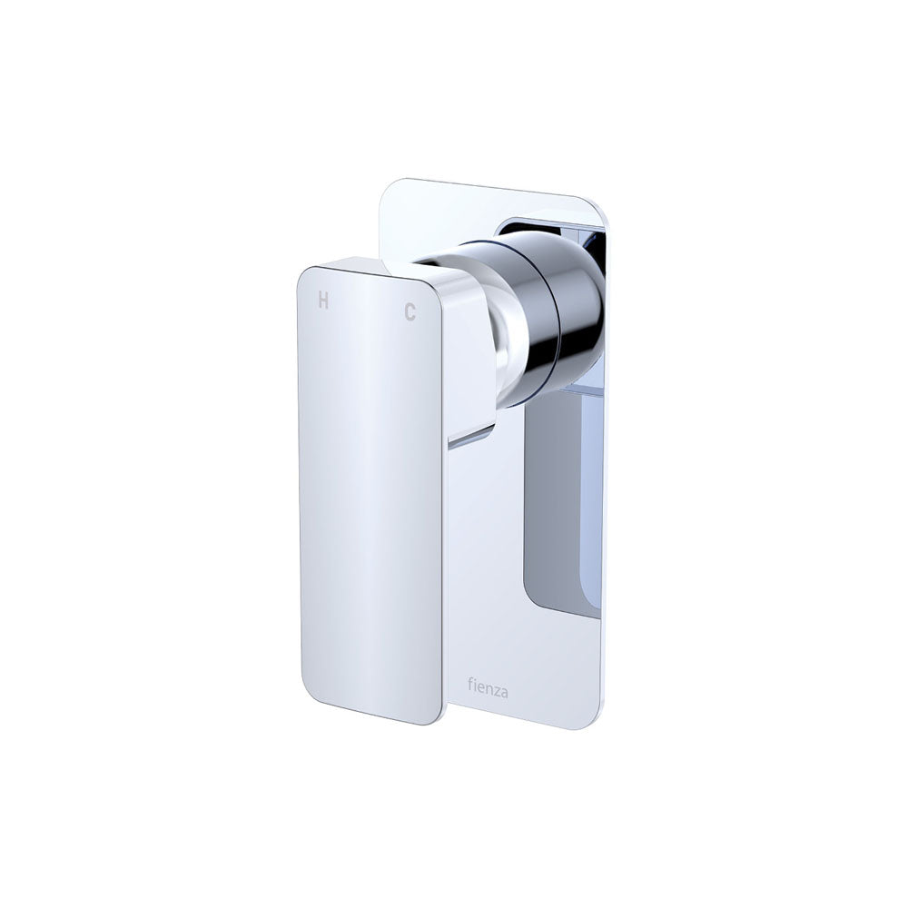 Fienza Tono Wall Mixer Large Square Plate Chrome
