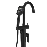 Fienza Tono Floor Mounted Bath Mixer with Hand Shower - Matte Black