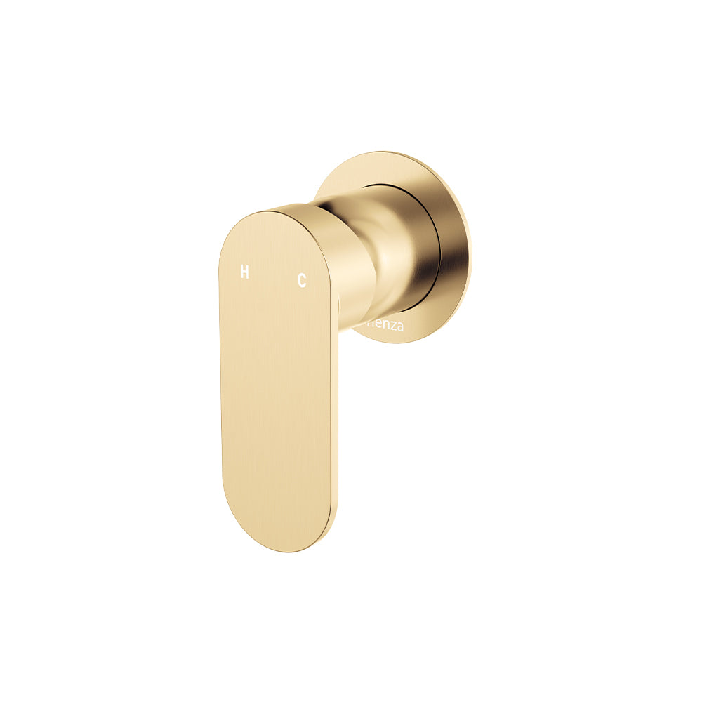 Fienza Empire Slim Wall Mixer, Round Plate Urban Brass