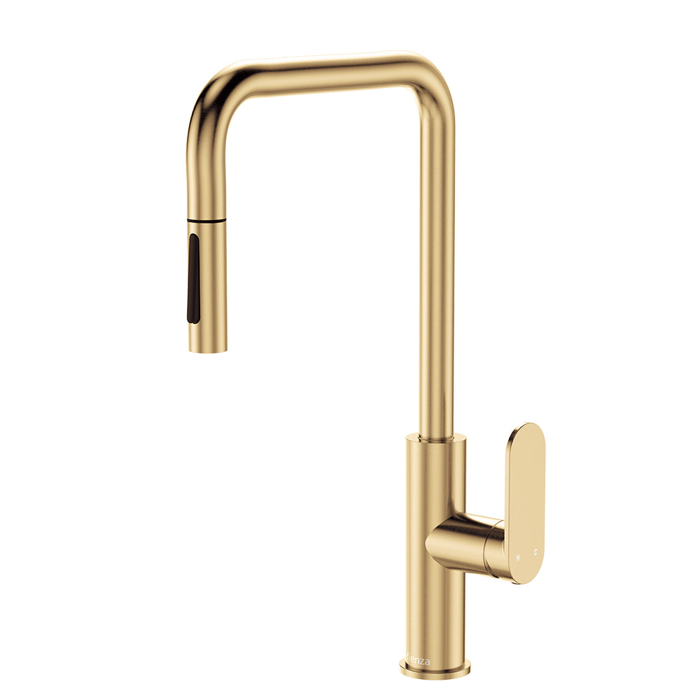 Fienza Empire Slim Pull-Out Sink Mixer Urban Brass