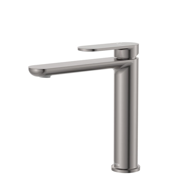 Fienza Empire Slim Cold Start Medium Basin Mixer - Gun Metal