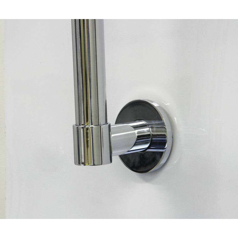 Aquaperla Round Chrome Swivel Wall Mounted Shower Arm