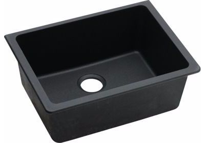 635mm Black Granite Undermount Kitchen Sink Single Bowl