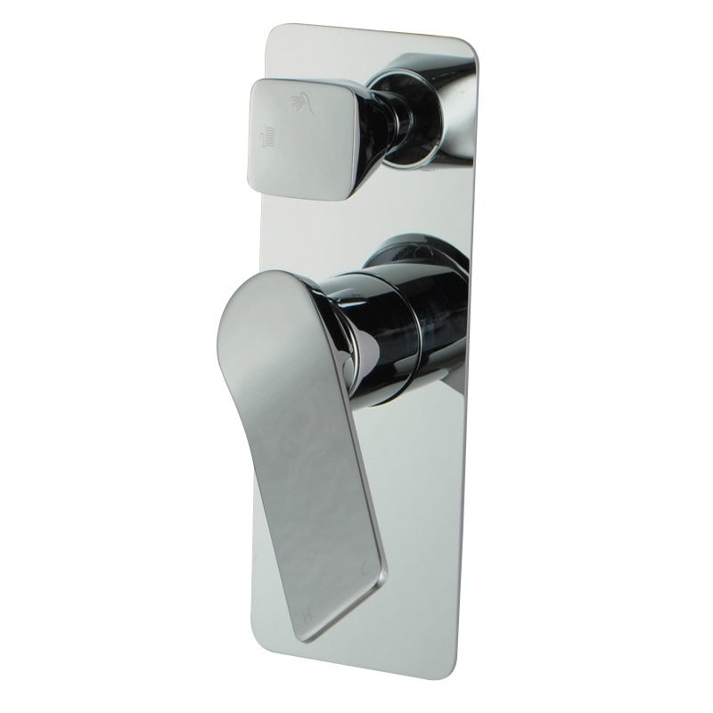 Rumia Chrome Shower Wall Mixer With Diverter