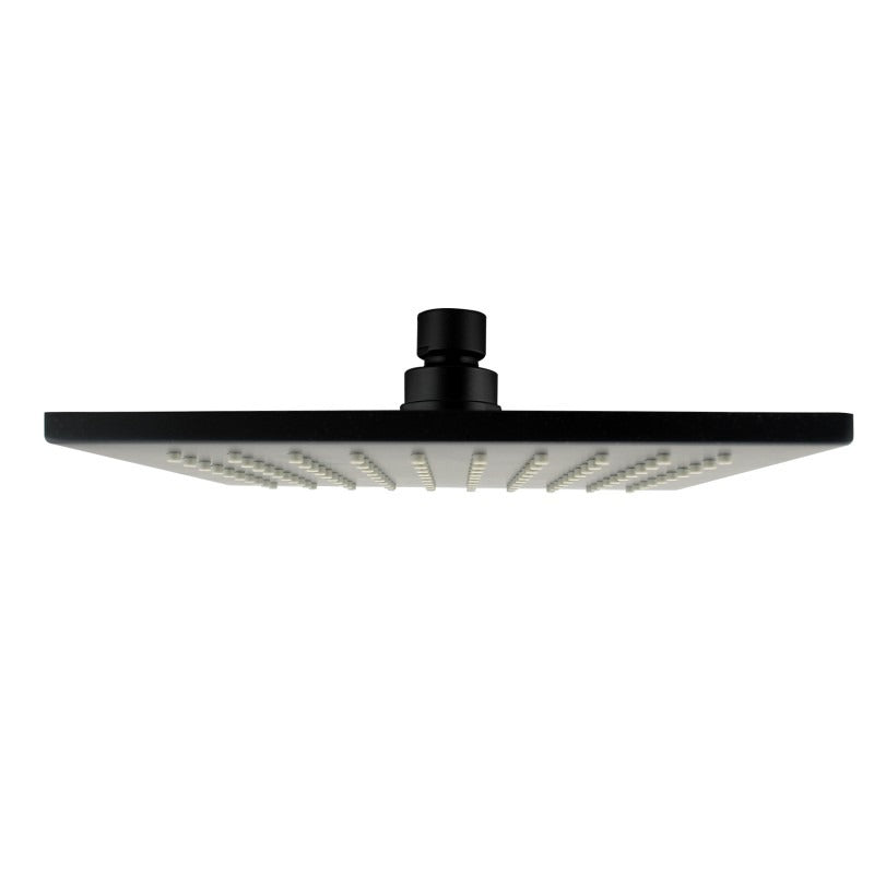 Aquaperla 300mm 12" Solid Brass Matt Black Square Nero Rainfall Shower Head WELS WATERMARK