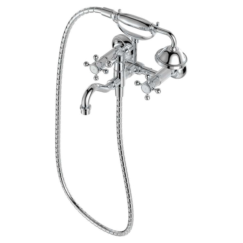 Fienza Lillian Exposed Bath Tap Set with Hand Shower, Chrome