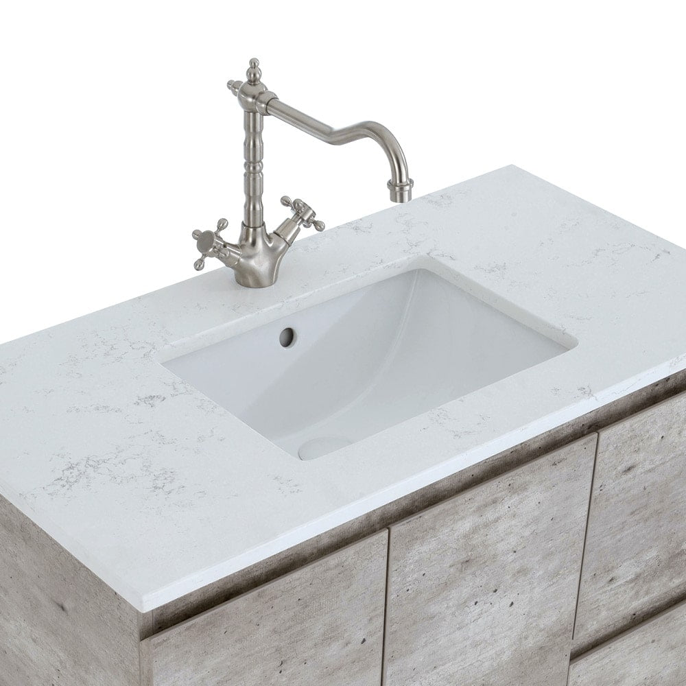 Fienza Lillian Shepherds Crook Sink Mixer - Brushed Nickel