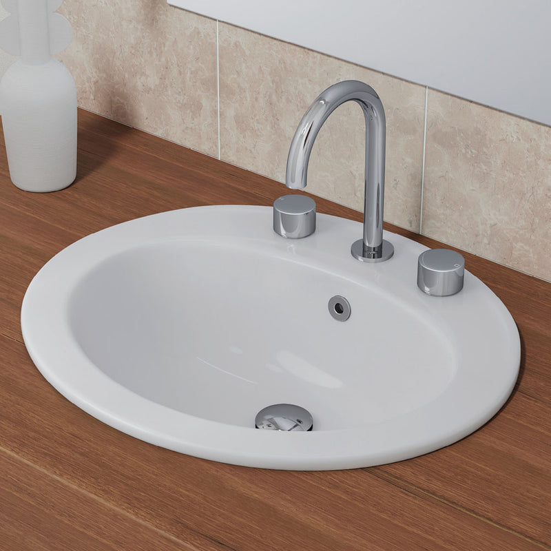 Fienza Kaya 137mm Round 3 Piece Hob Tap Set - Round Handles - Chrome