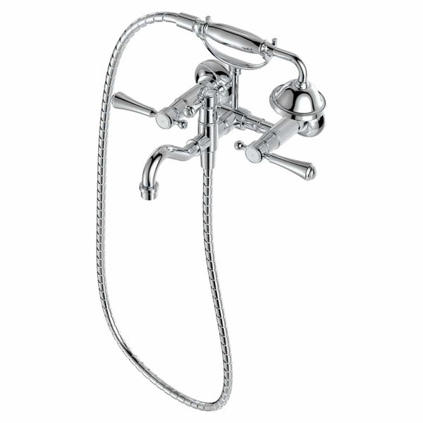 Fienza Lillian Lever Exposed Bath Tap Set with Hand Shower, Chrome