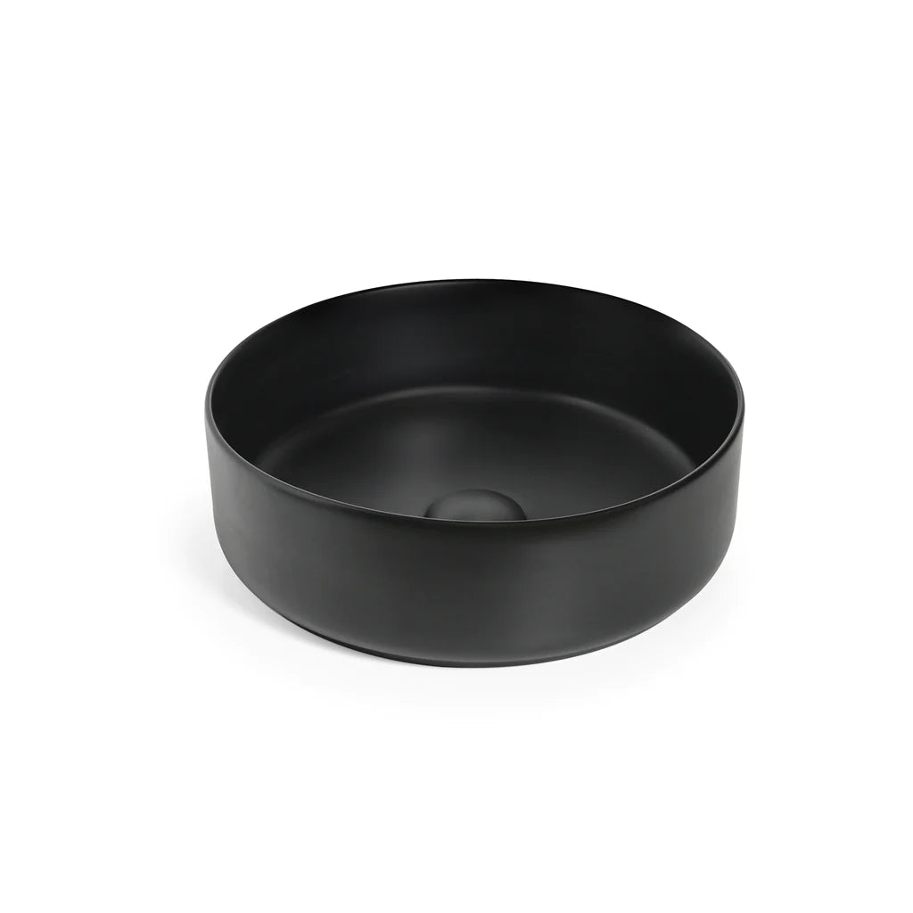 Ovia Matte Black 360mm Round Counter Top Basin