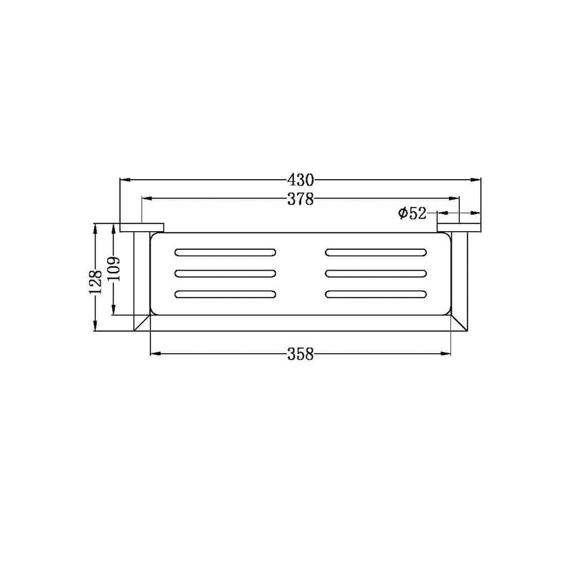 Nero DOLCE METAL SHELF Brushed Nickel