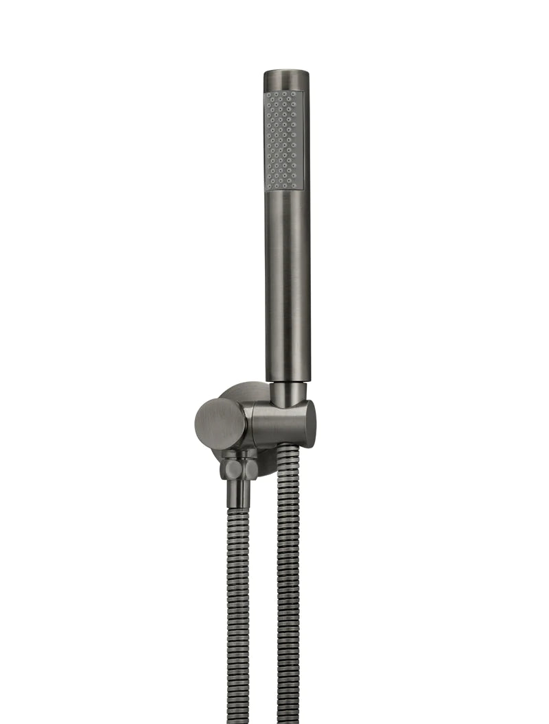 Ovia Gun Metal Milan Slim Microphone Hand Shower on Swivel Bracket Single Function
