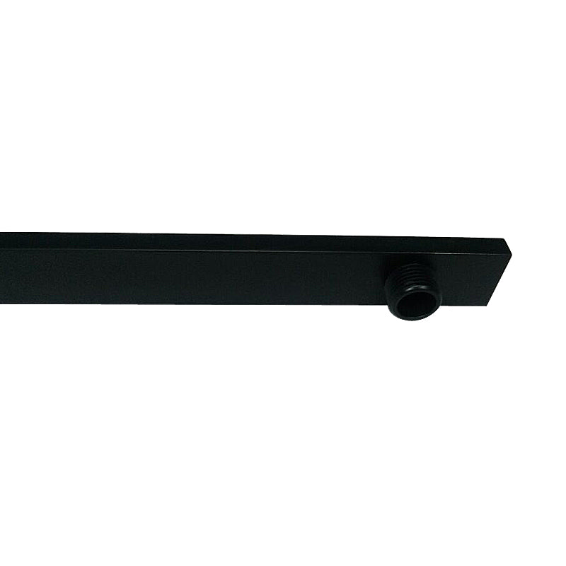 Aquaperla Square Aqua Black Gooseneck Wall Shower Arm