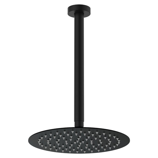 Fienza Kaya Ceiling Shower Dropper Set Matte Black