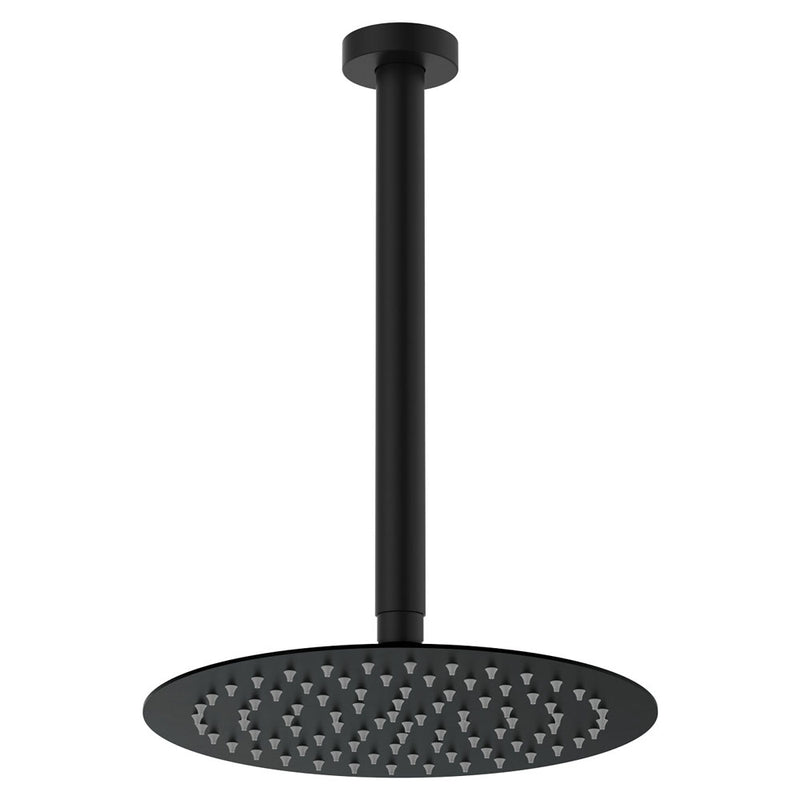 Fienza Kaya Ceiling Shower Dropper Set Matte Black