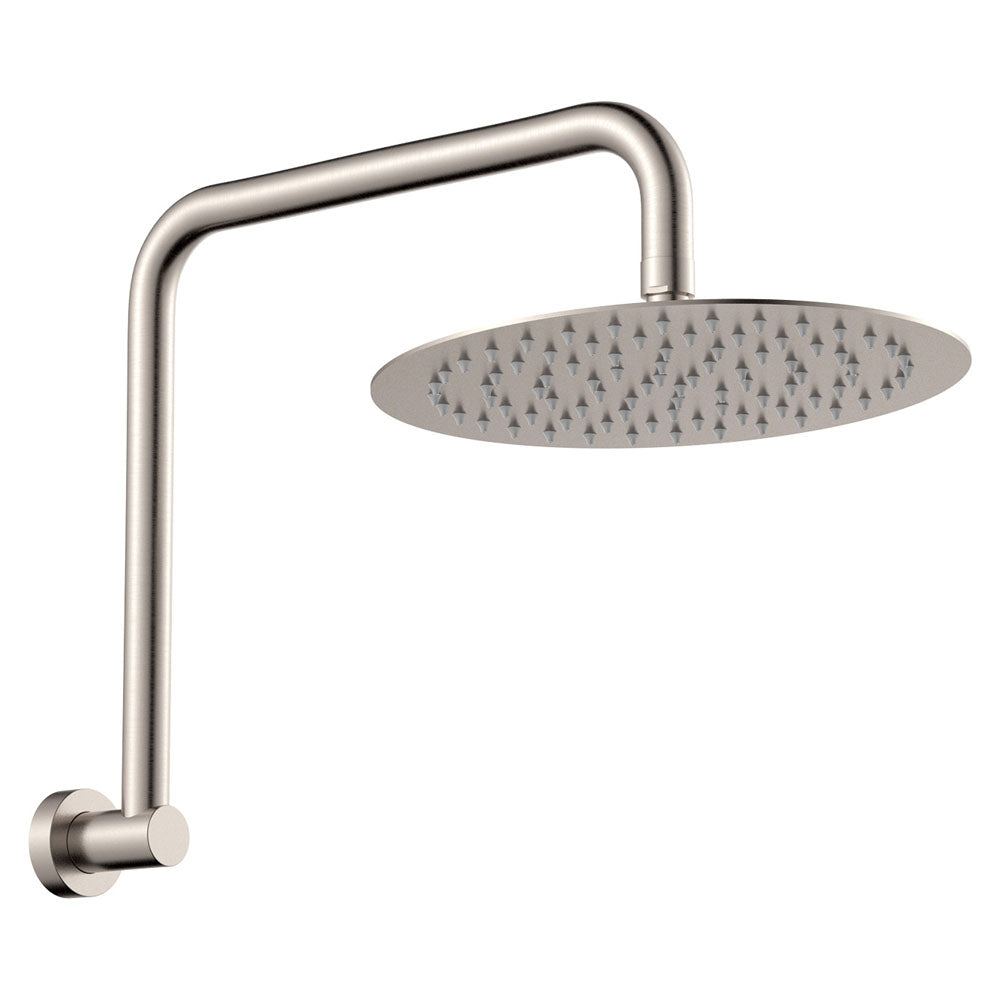 Kaya Gooseneck Shower Arm Set, Brushed Nickel