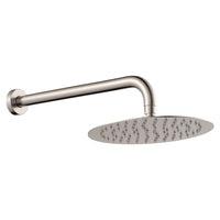 Fienza Kaya Wall Shower Head and Arm Set - Brushed Nickel