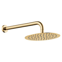 Fienza Kaya Wall Shower Head and Arm Set - Brushed Gold (Urban Brass)