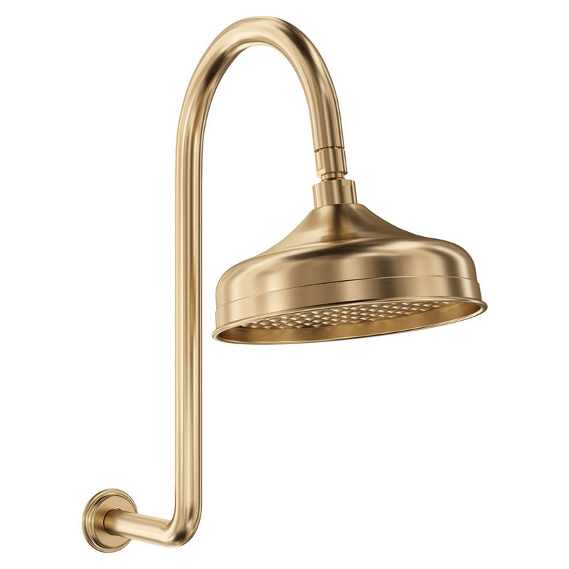 Fienza 208 mm Lillian Wall Arm Shower Set Urban Brass
