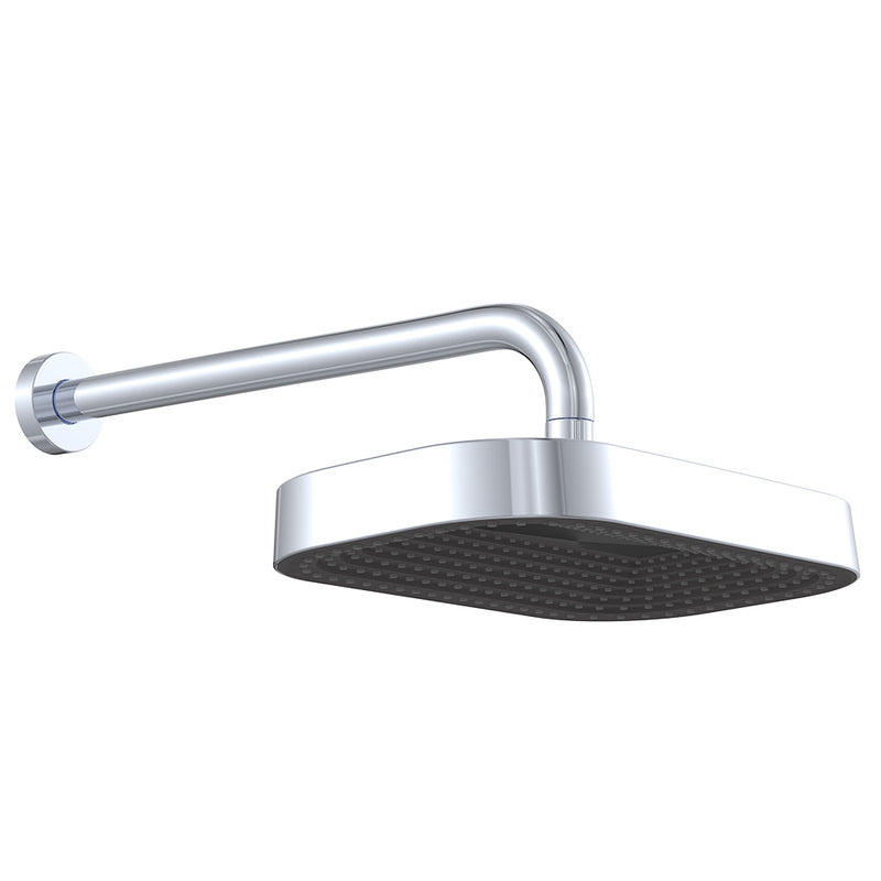 Fienza Kuro Shower Arm Set, Soft Square Head, Chrome